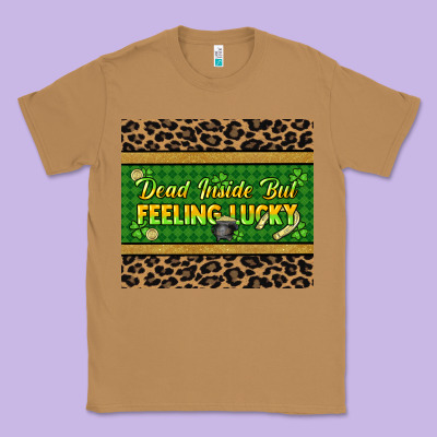 Dead Inside But Feeling Lucky 20oz Skinny Tumbler Classic Tee Designed By Howdyjamesfarm