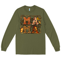 Army Green Melanin leopard frame mama Mother's Day Long Sleeve Tee - LillyAllenDesigns