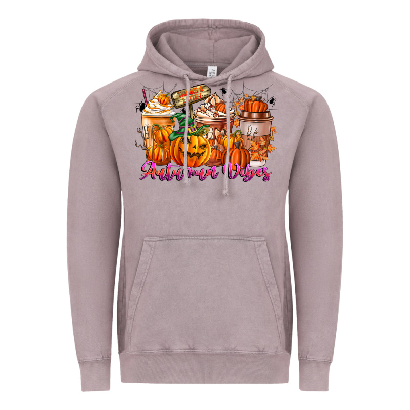 Thanks A Latte Autumn Vibes Vintage Hoodie by CowhideDigitalArt | Teevron