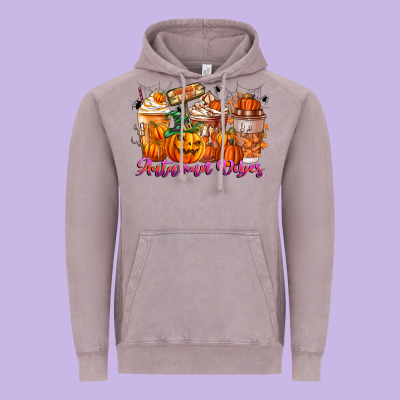 Thanks A Latte Autumn Vibes Vintage Hoodie Designed By Cowhidedigitalart