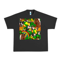 Pigment Black St. Patrick's Day Horse With Balloons Urban Heavy Tee - FaDigitalArtStudio
