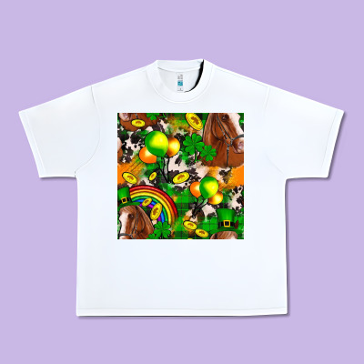 St. Patrick's Day Horse With Balloons Urban Heavy Tee Designed By Fadigitalartstudio