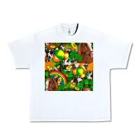 White St. Patrick's Day Horse With Balloons Urban Heavy Tee - FaDigitalArtStudio