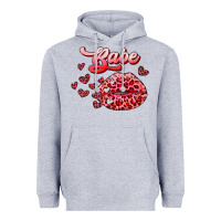 Heather Grey babe with kiss Heavyweight Hoodie - RanaPortraitStore
