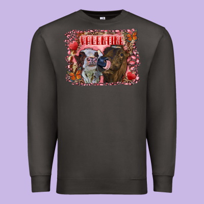 Valentine Heifers Premium Sweatshirt Designed By Ranaportraitstore
