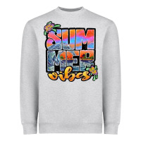 Heather Grey sum mer vibes Heavyweight Sweatshirt - JahusDesignShop