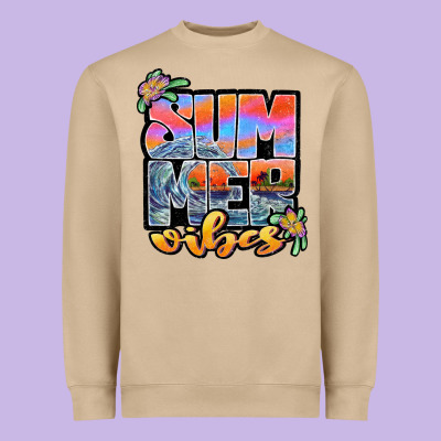 Sum Mer Vibes Heavyweight Sweatshirt Designed By Jahusdesignshop