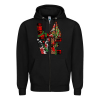 Black christmas love Zipper Hoodie - JahusDesignShop