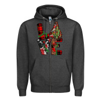 Charcoal Heather christmas love Zipper Hoodie - JahusDesignShop
