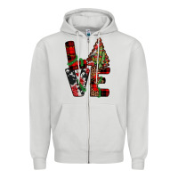 Dove Grey christmas love Zipper Hoodie - JahusDesignShop