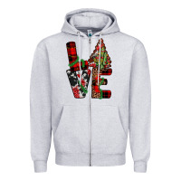 Heather Grey christmas love Zipper Hoodie - JahusDesignShop