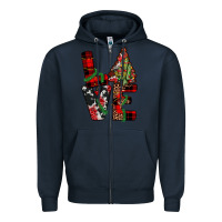 Navy christmas love Zipper Hoodie - JahusDesignShop