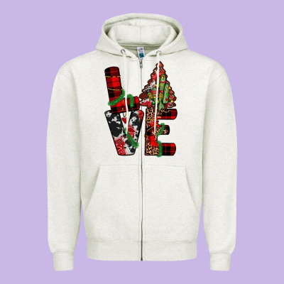 Christmas Love Zipper Hoodie Designed By Jahusdesignshop