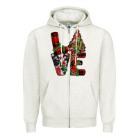 Oatmeal Heather christmas love Zipper Hoodie - JahusDesignShop