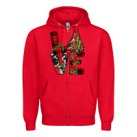 Red christmas love Zipper Hoodie - JahusDesignShop