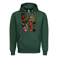 Sports Green christmas love Zipper Hoodie - JahusDesignShop