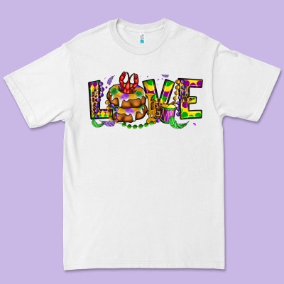 Mardi Gras Love Premium Tee Designed By Oliviacreatesart