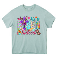Arona He is risen indeed Happy Easter Day Heavy Core Tee - HowdyJamesFarm