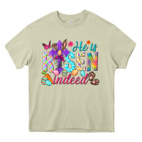 Mossy He is risen indeed Happy Easter Day Heavy Core Tee - HowdyJamesFarm