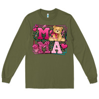 Army Green Western Valentines Day Mama Mother's Day Long Sleeve Tee - LillyAllenDesigns