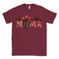 Burgundy valentine's day mama black highland cow Classic Tee - RanaPortraitStore