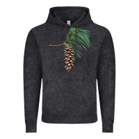 Vintage Black white pine cone Vintage Hoodie - LillyAllenDesigns