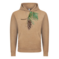Vintage Coffee white pine cone Vintage Hoodie - LillyAllenDesigns