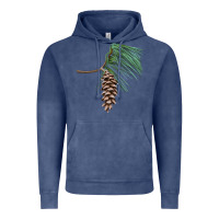 Vintage Denim white pine cone Vintage Hoodie - LillyAllenDesigns