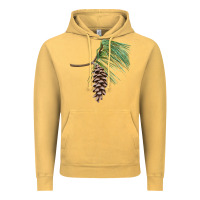 Vintage Mustard white pine cone Vintage Hoodie - LillyAllenDesigns