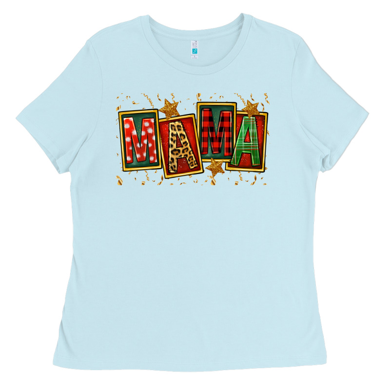 Mama Christmas Mother's Day Ladies Tee by FaDigitalArtStudio | Teevron