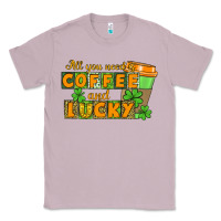 Lilac All you need is coffee and lucky Classic Tee - CowGirlArtShop
