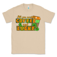 Mushroom All you need is coffee and lucky Classic Tee - CowGirlArtShop