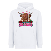 White be mine highland cow Heavyweight Hoodie - RanaPortraitStore