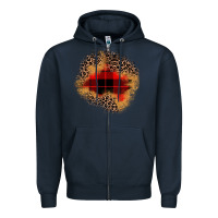 Navy christmas patch Zipper Hoodie - JahusDesignShop