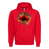 Red christmas patch Zipper Hoodie - JahusDesignShop