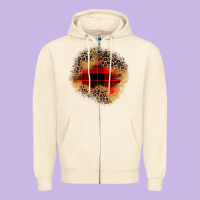 Christmas Patch Zipper Hoodie Designed By Jahusdesignshop