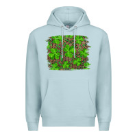 Blue Mist st patrick's day shamrock and leopard distressed background Premium Hoodie - RanaPortraitStore