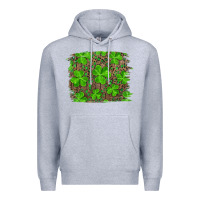 Heather Grey st patrick's day shamrock and leopard distressed background Premium Hoodie - RanaPortraitStore