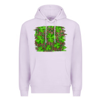 Lilac st patrick's day shamrock and leopard distressed background Premium Hoodie - RanaPortraitStore