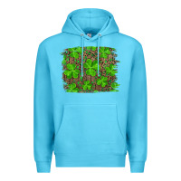 Ocean Blue st patrick's day shamrock and leopard distressed background Premium Hoodie - RanaPortraitStore