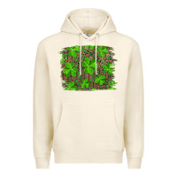 Tofu st patrick's day shamrock and leopard distressed background Premium Hoodie - RanaPortraitStore