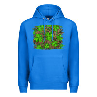 True Royal st patrick's day shamrock and leopard distressed background Premium Hoodie - RanaPortraitStore