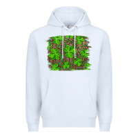 White st patrick's day shamrock and leopard distressed background Premium Hoodie - RanaPortraitStore