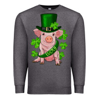 Charcoal Heather st. patrick's day lucky baby pig Premium Sweatshirt - RanaPortraitStore