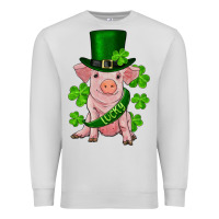 Dove Grey st. patrick's day lucky baby pig Premium Sweatshirt - RanaPortraitStore