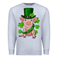 Heather Grey st. patrick's day lucky baby pig Premium Sweatshirt - RanaPortraitStore