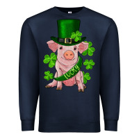 Navy st. patrick's day lucky baby pig Premium Sweatshirt - RanaPortraitStore