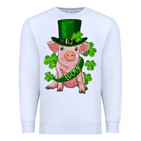 White st. patrick's day lucky baby pig Premium Sweatshirt - RanaPortraitStore
