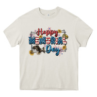 Cream Happy memorial day 4th of july Heavy Core Tee - CowGirlArtShop