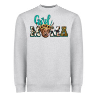 Heather Grey girl mama Heavyweight Sweatshirt - JahusDesignShop